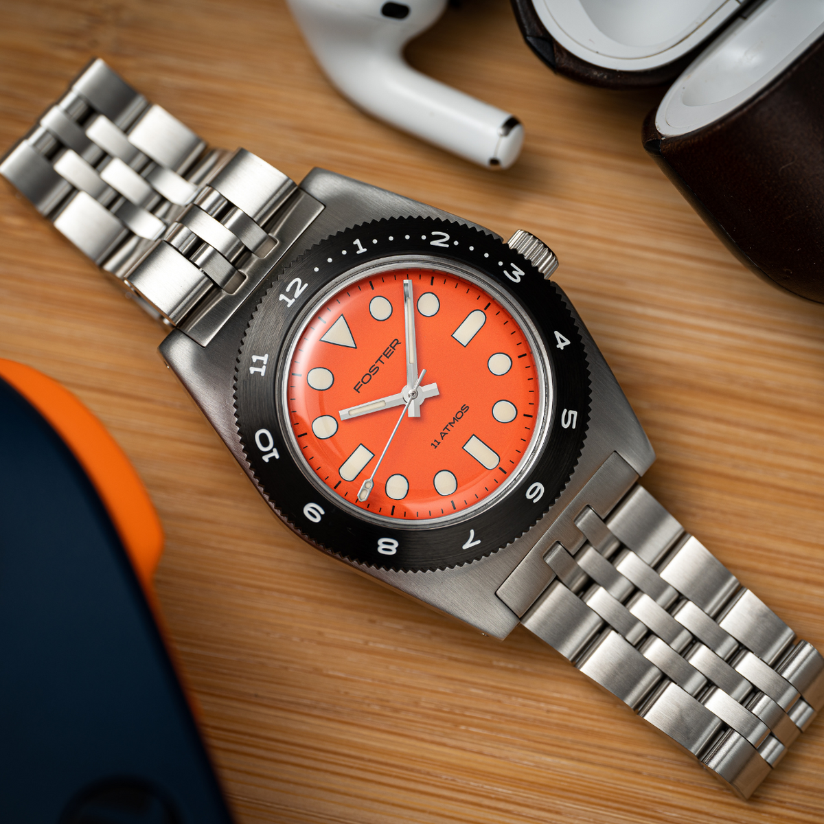 11 Atmos Skin Diver — Orange – Foster Watch Co.