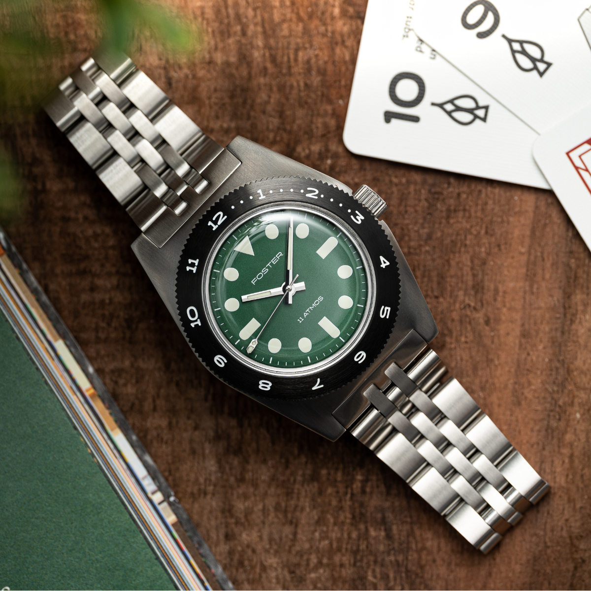 11 Atmos Skin Diver — Green – Foster Watch Co.